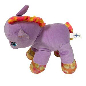 Hug Fun Plush Stuffed Animal Doll Toy Horse Purple Pink Yellow 11.5 in Tall x 10